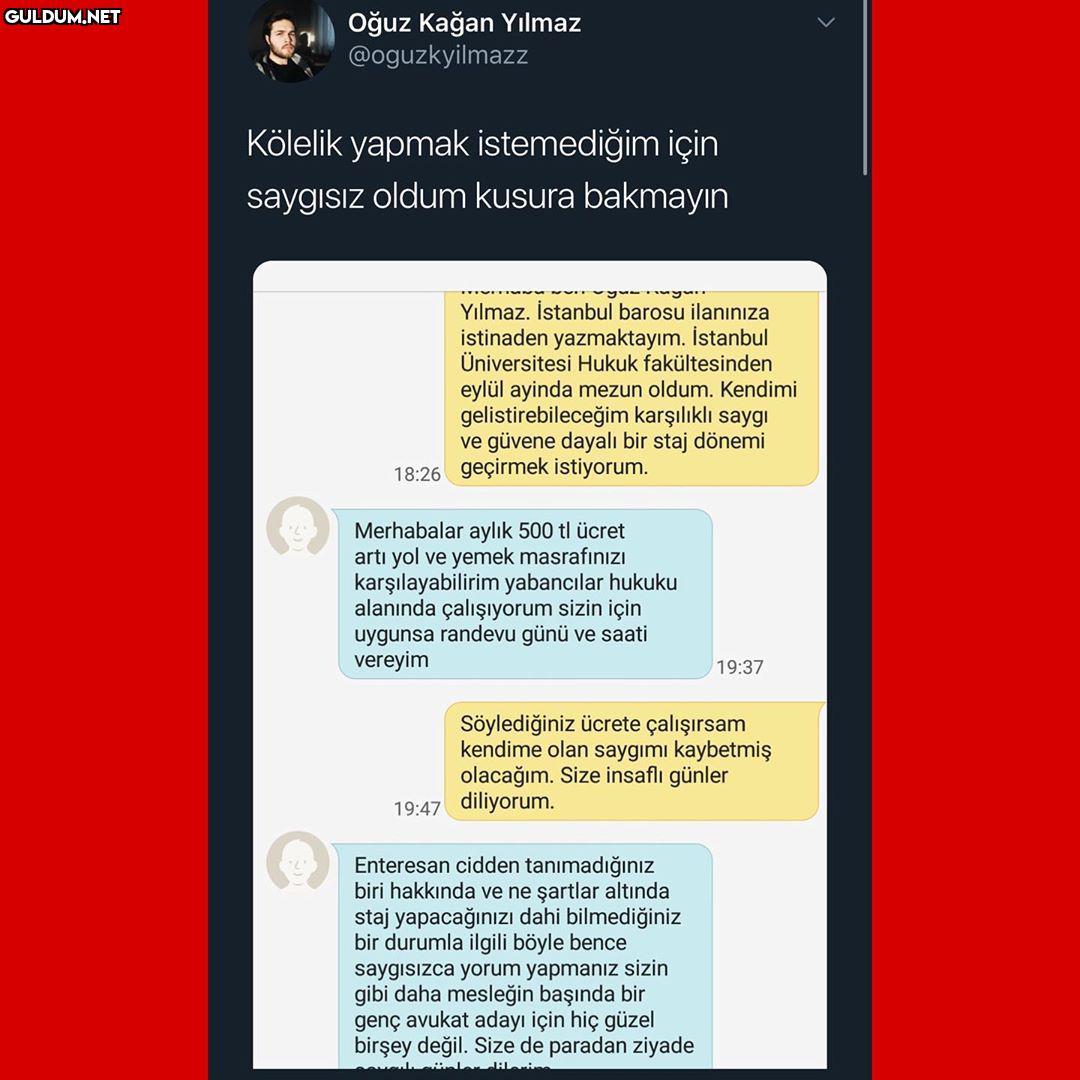 ben hiç bir stajimda para...