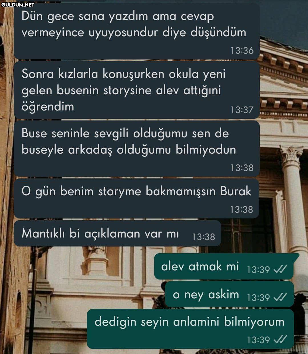 Dün gece sana yazdım ama...