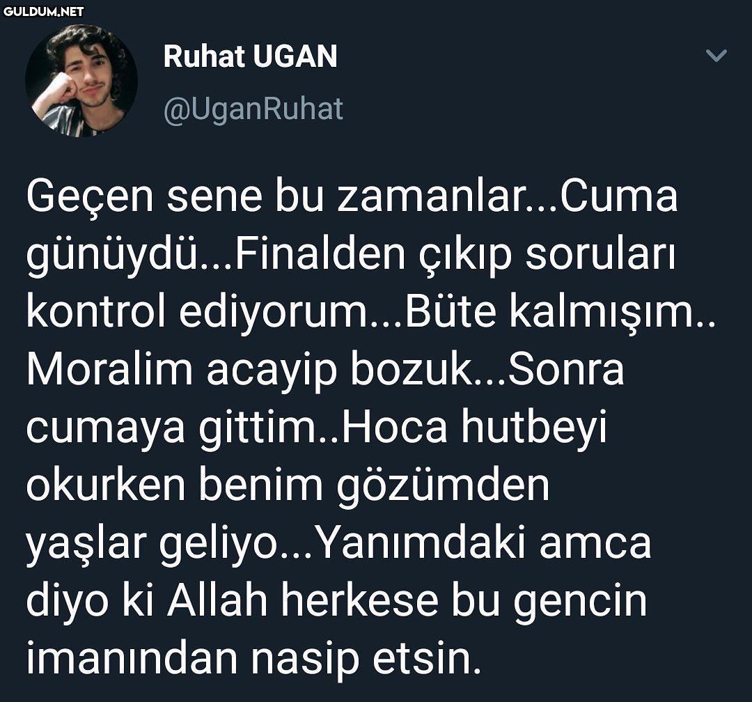 hayırlı cumalar Ruhat UGAN...