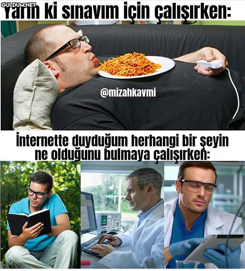 Yarın ki sınavım için...