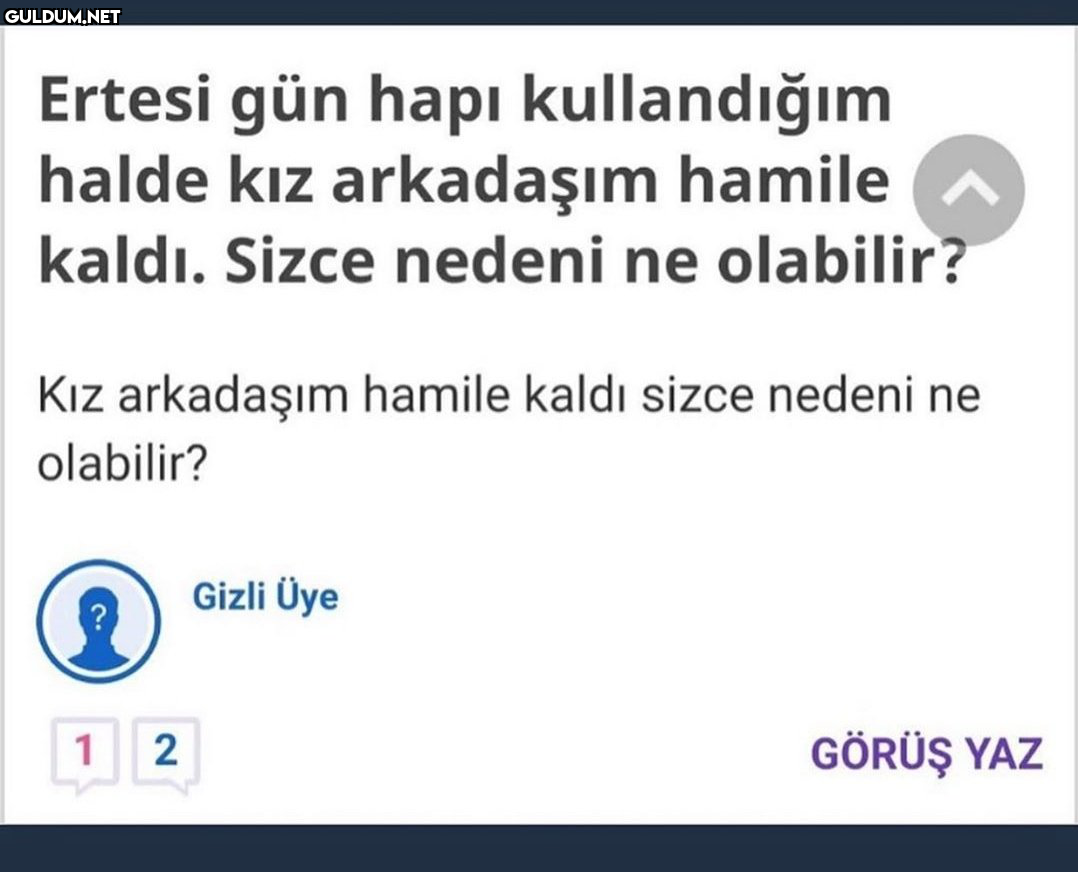 Ertesi gün hapı...