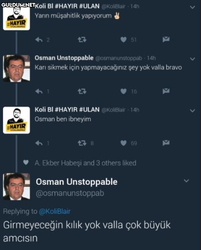 Koli BI #HAYIR #ULAN...