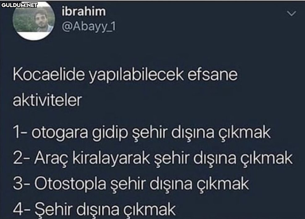 ibrahim @Abayy_1 Kocaelide...