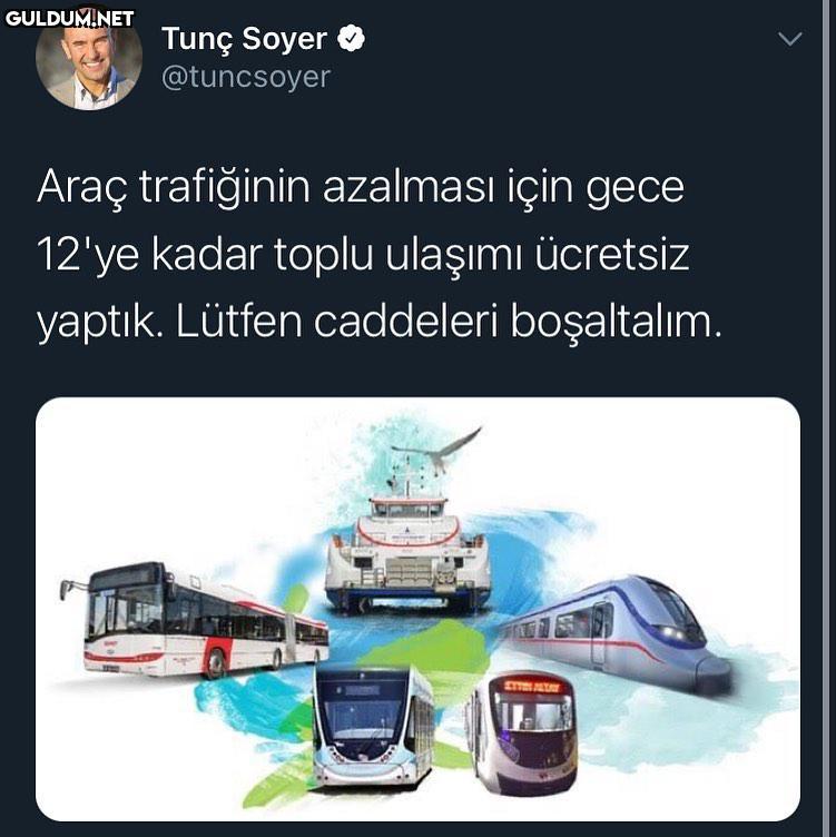 Toplu taşıma kullanın araç...
