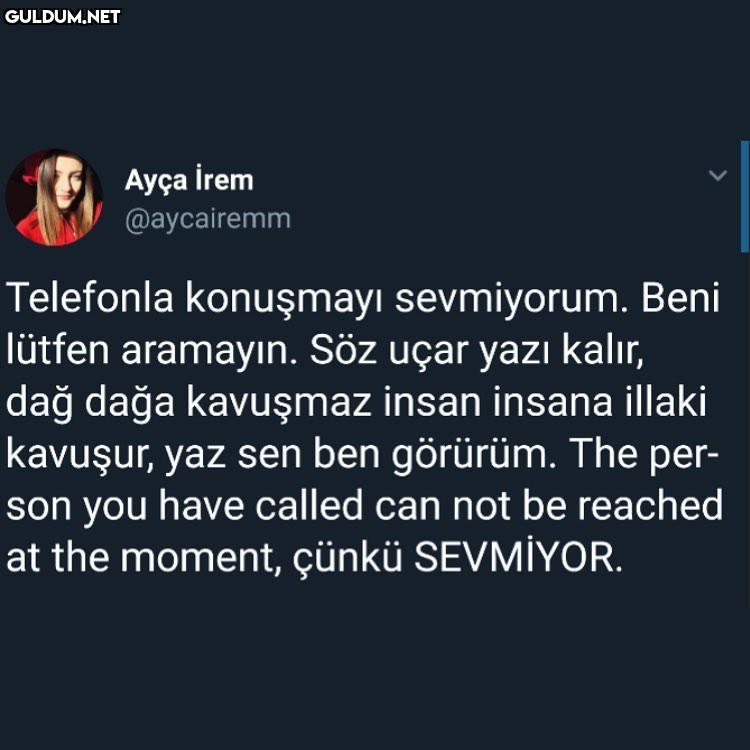 Aramayın lütfen Ayça İrem...