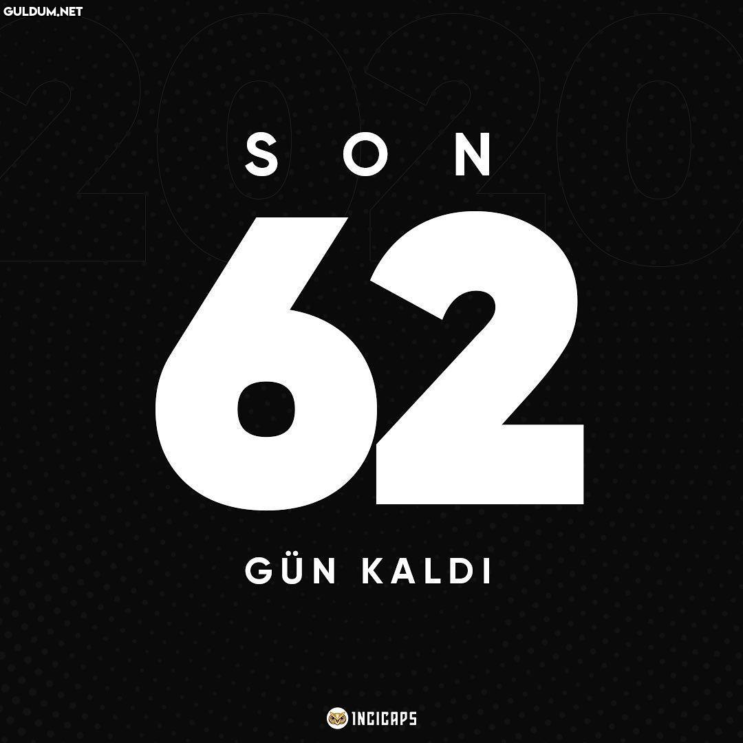 2020 yılının bitmesine 62...