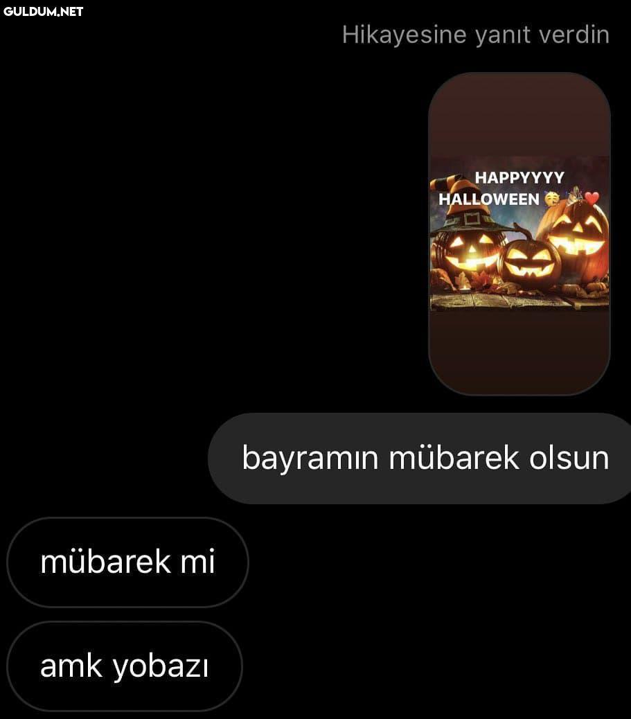 Hikayesine yanit verdin...
