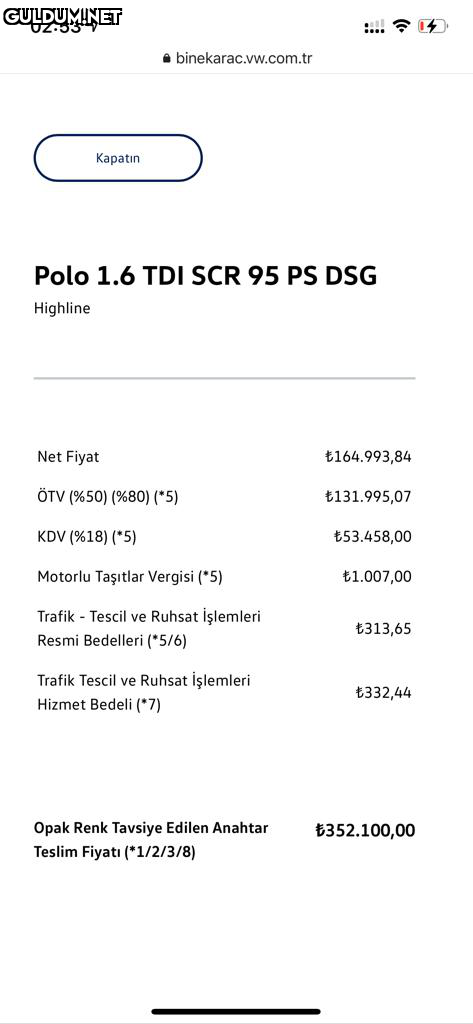 Küçük polo daire fiyatı...
