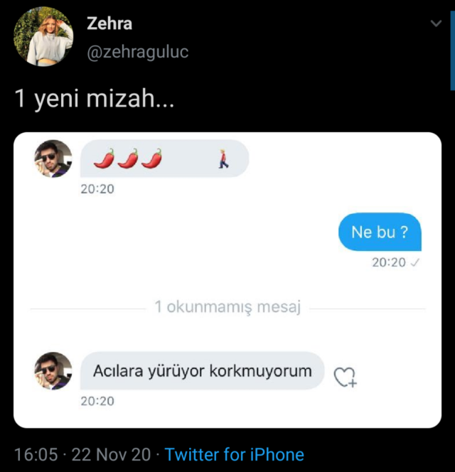 Iyi mizah.
Acılara yürüyor...