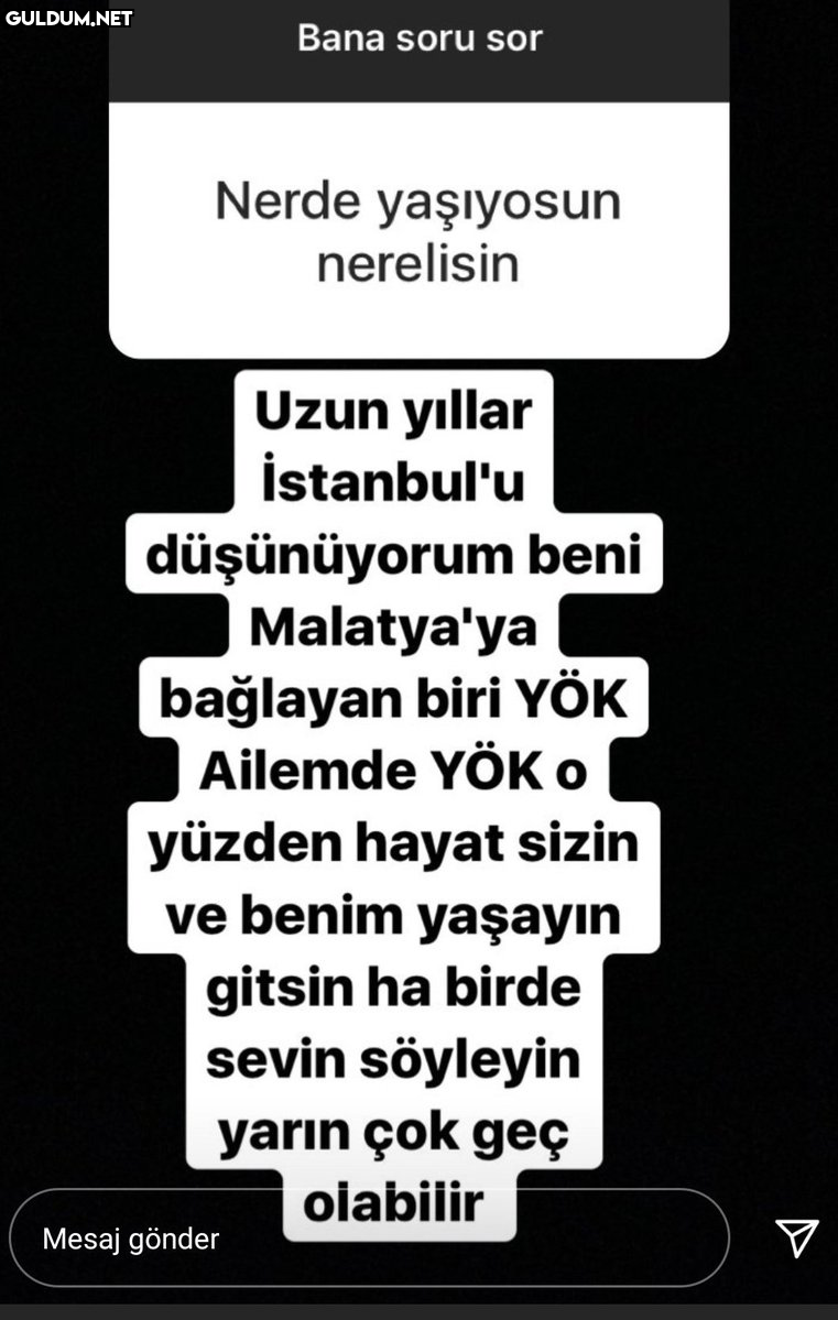 Ne alaka ya   Bana soru...