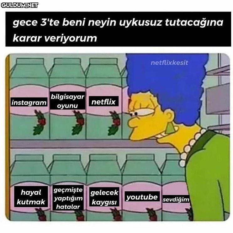 gece 3'te beni neyin...