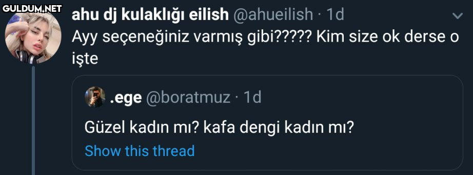 ahu dj kulaklığı eilish...