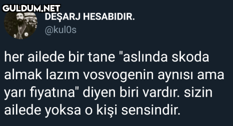 DEŞARJ HESABIDIR. @kulos...