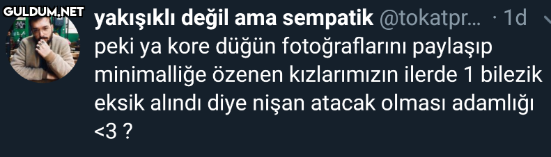 yakışıklı değil ama...