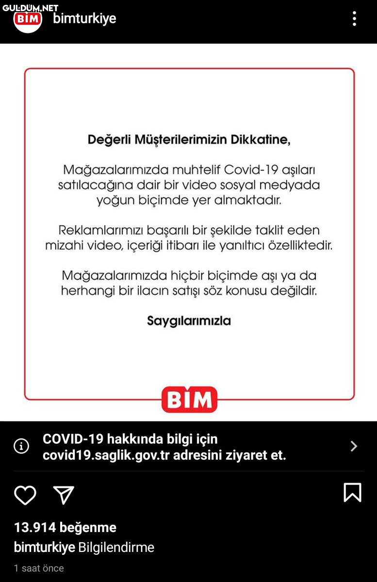 Hayır satıyorsun   BİM...