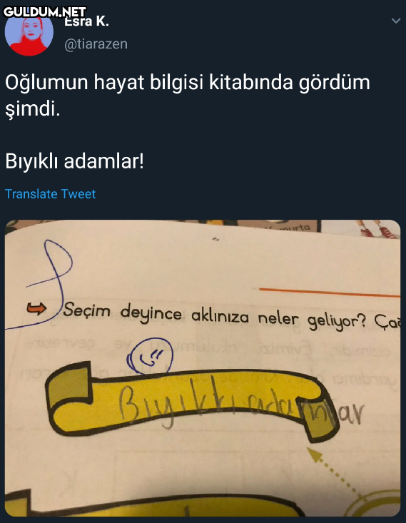 Esra K. @tiarazen Oğlumun...
