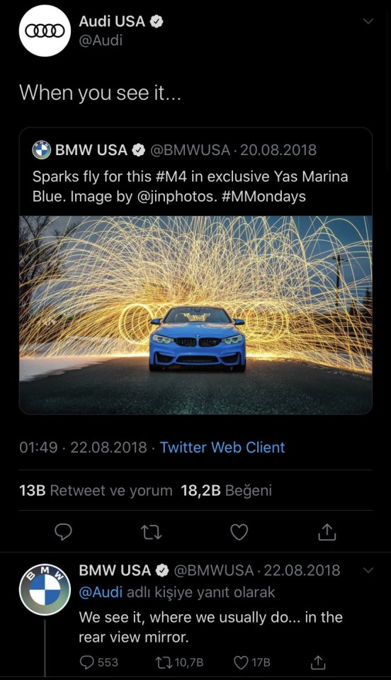 Tatlış bir BMW Audi...