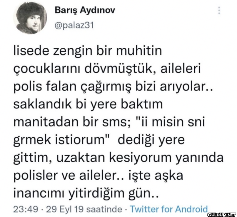 lisede zengin bir muhitin...