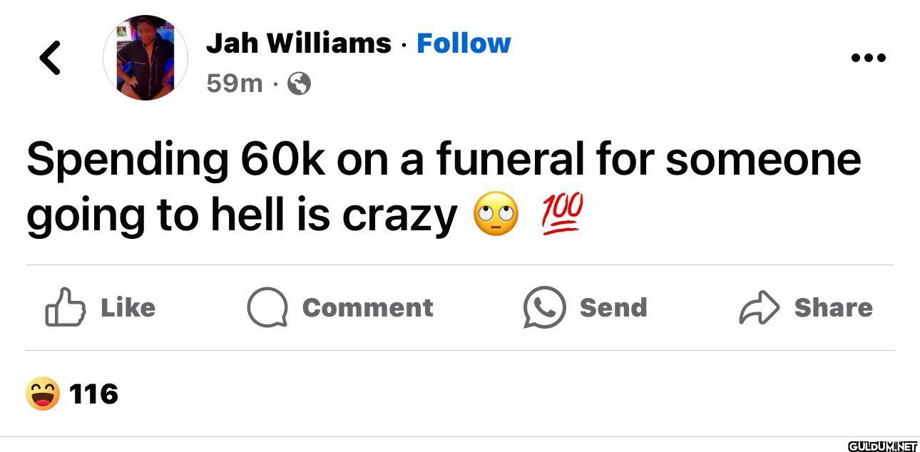 Bro 💀    Jah Williams....
