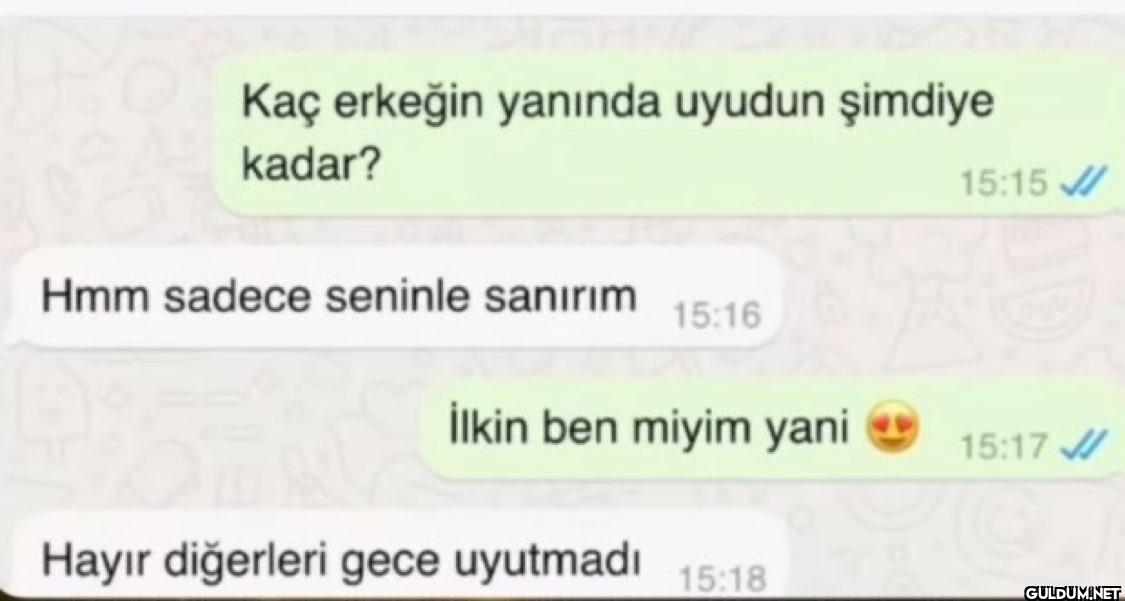 Kaç erkeğin yanında uyudun...