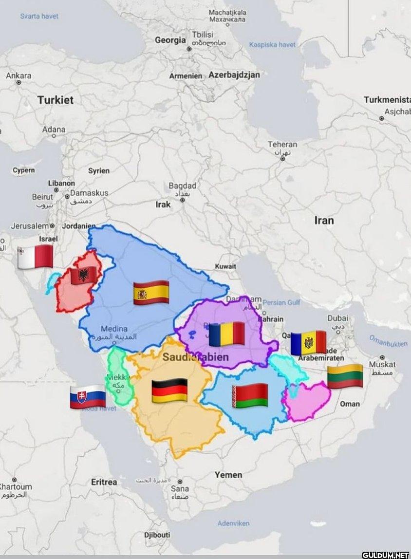The real size of Saudi...