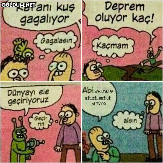 Kafanı kuş gagalıyor...