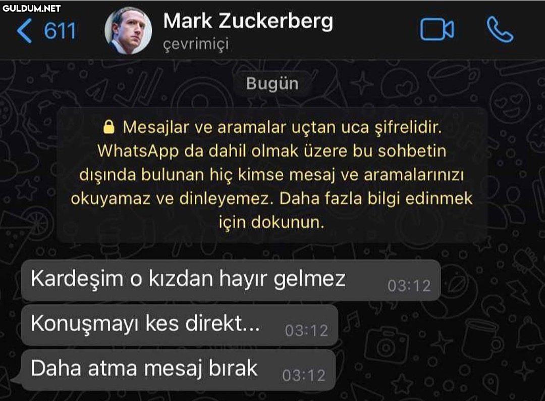Böyle bi mesaj geldi ama...