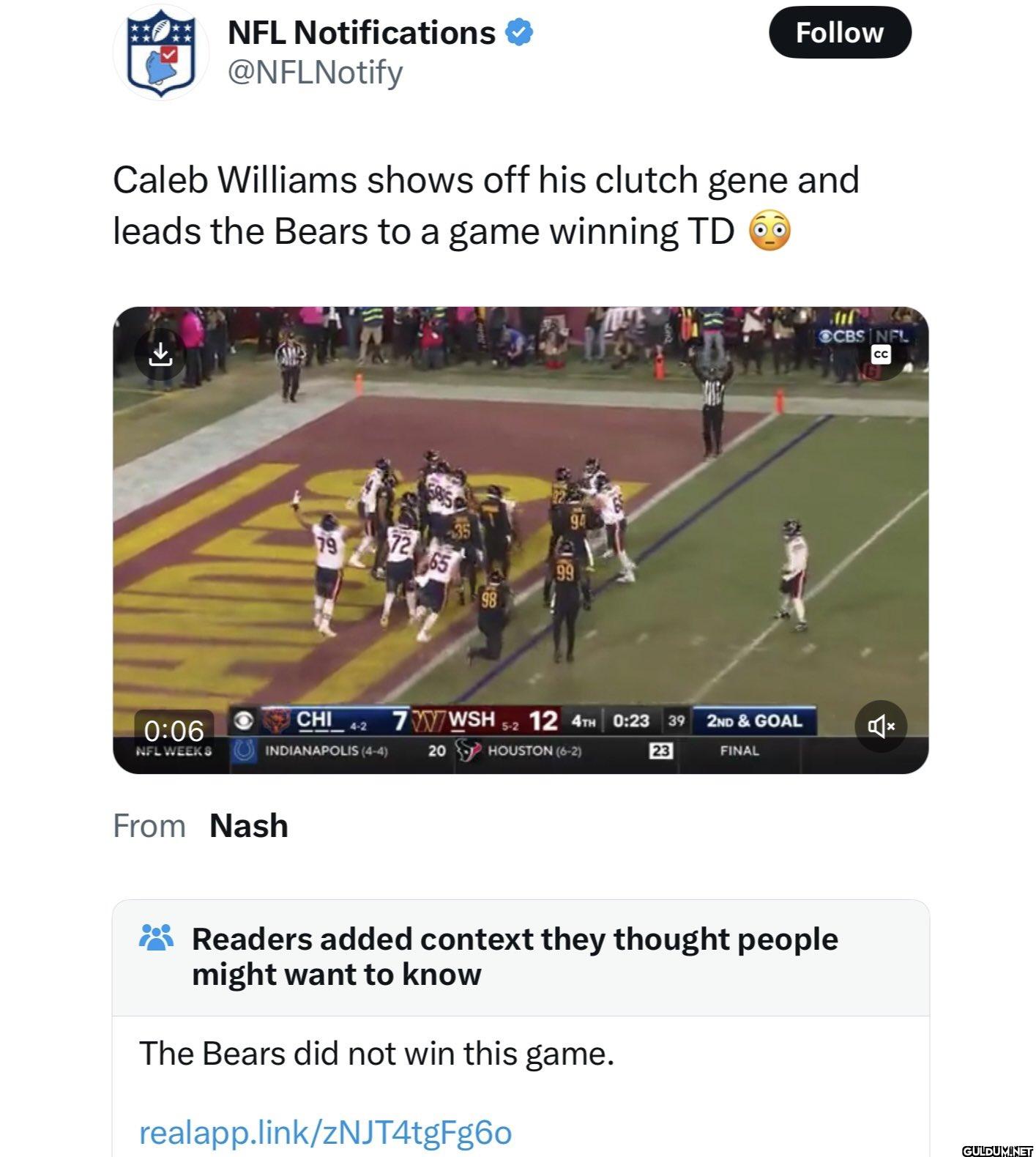 Follow Caleb Williams...