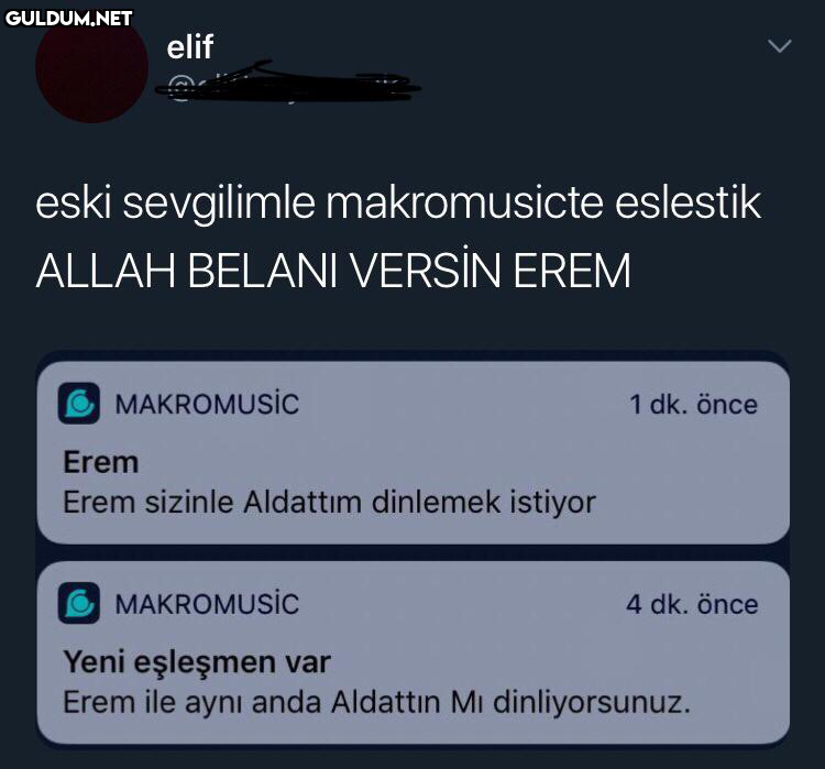 Erem isimli birinden ne...