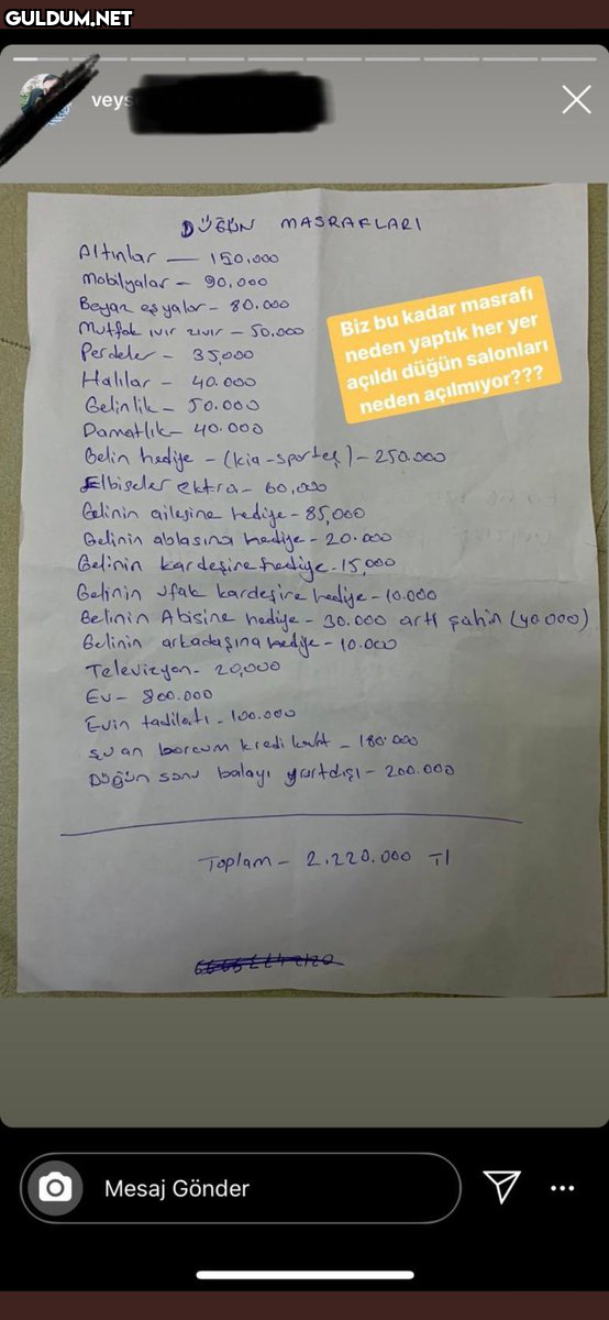 Ölüm listesi gibi   veys...