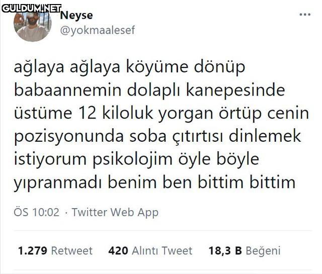 Neyse @yokmaalesef ......