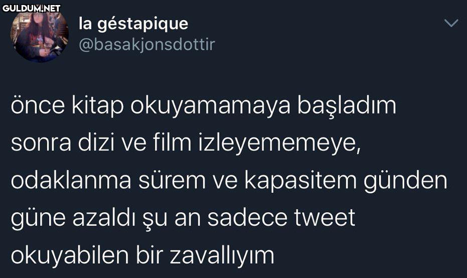 Bu tivit o kadar ben ki......