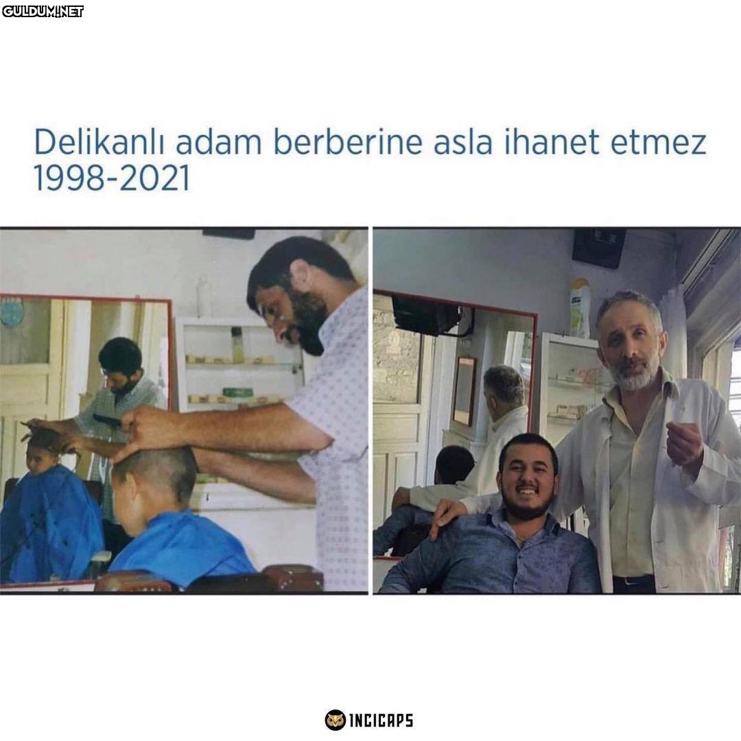 Delikanlı adam berberine...