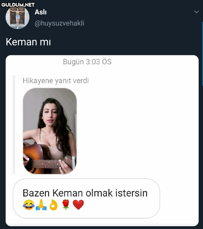 Aslı @huysuzvehakli Keman...