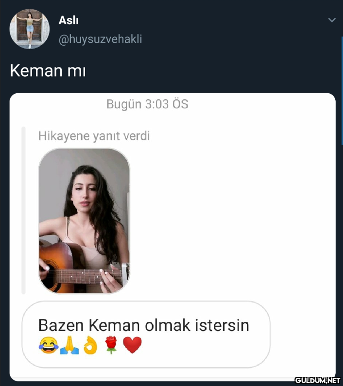 Aslı @huysuzvehakli Keman...