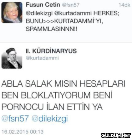 Bir kullanıcı diğerlerini...
