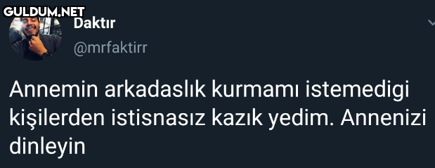 Annesinin uyarılarını...