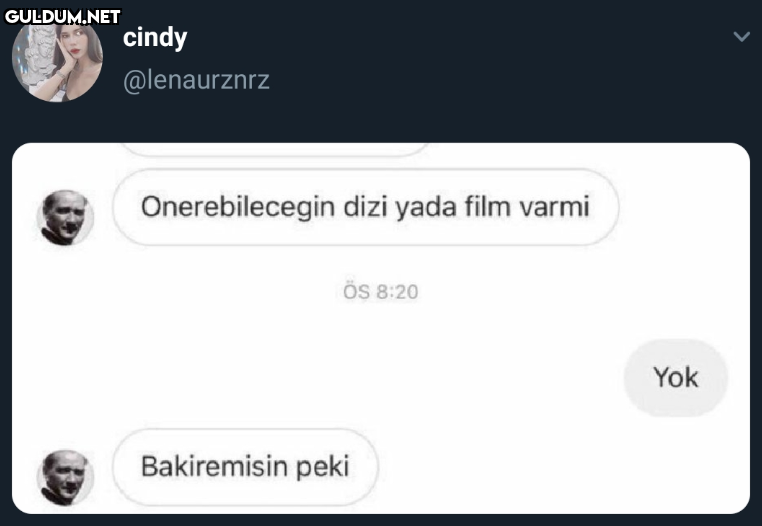 Bir kullanıcı dizi önerisi...