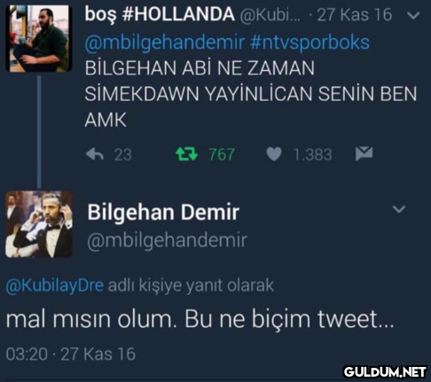 boş #HOLLANDA @Kubi. · 27...