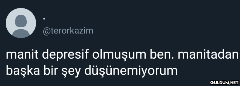 @terorkazim manit depresif...