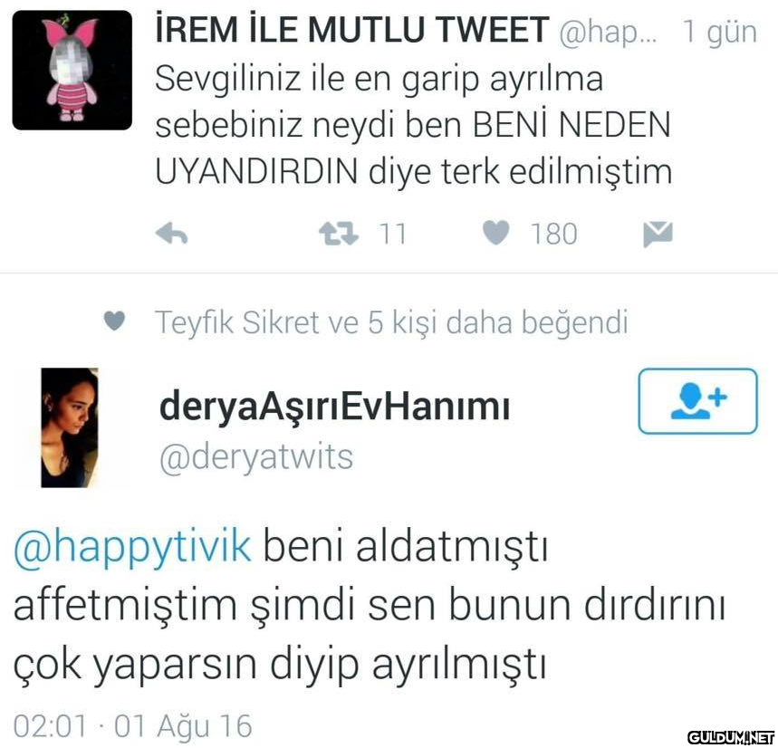 İREM İLE MUTLU TWEET...
