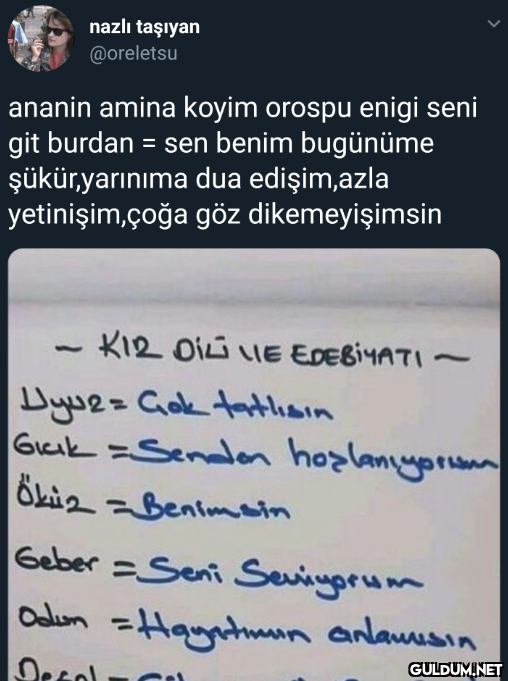 nazlı taşıyan @oreletsu...