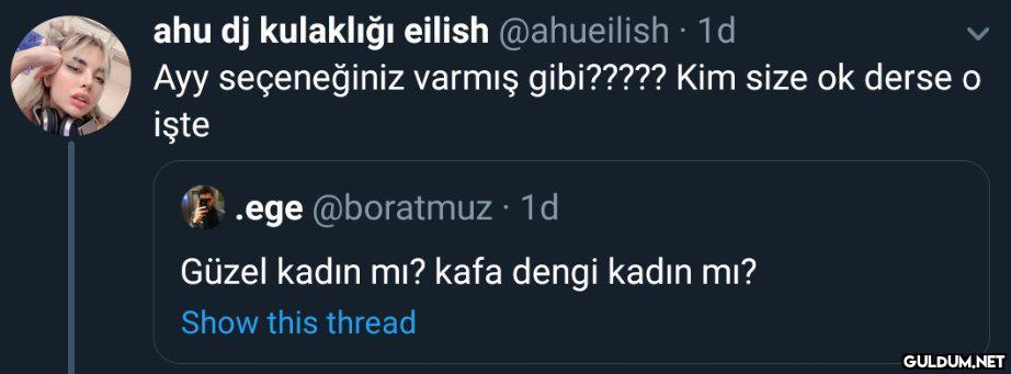 ahu dj kulaklığı eilish...