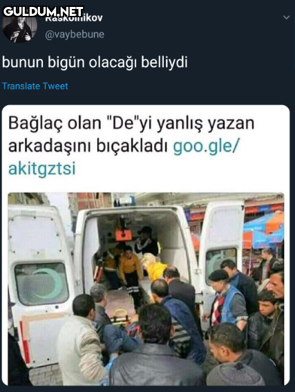Raskolnikov, bağlaç olan...