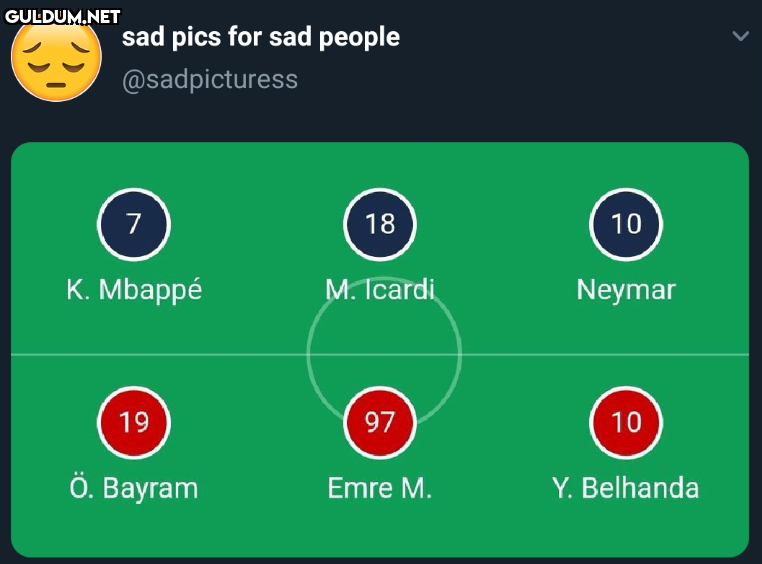 Futbolcuların isimlerinin...