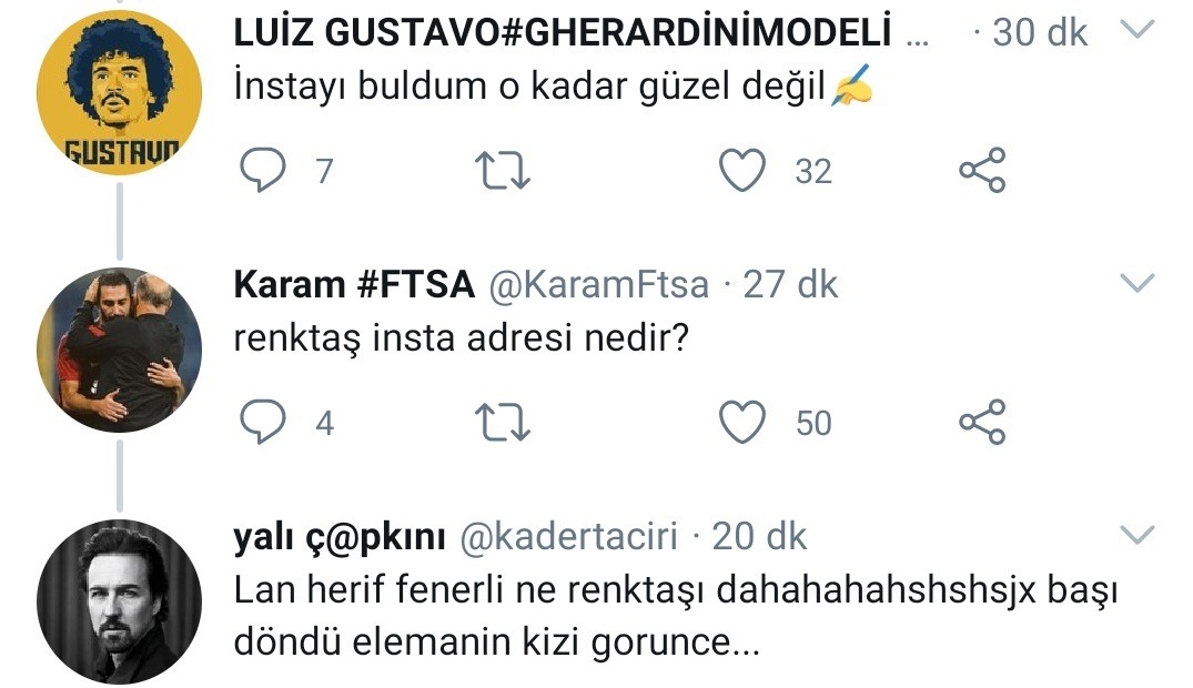 Bir kullanıcının Fenerli...