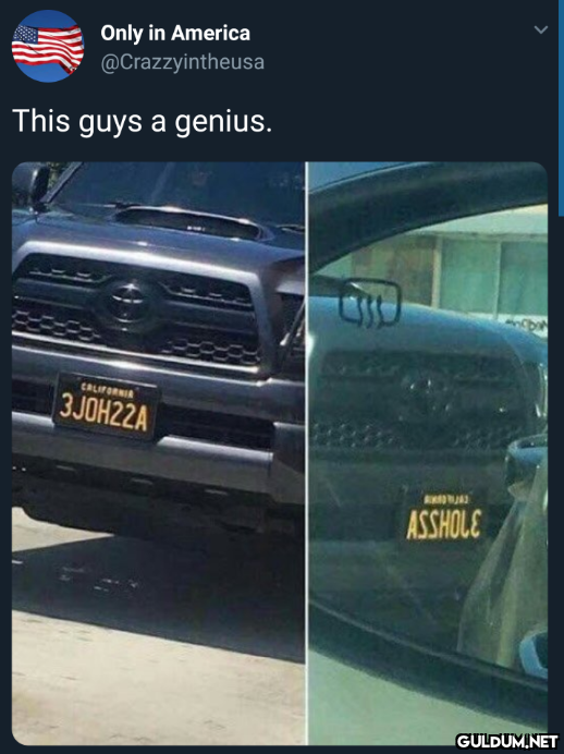 Only in America...