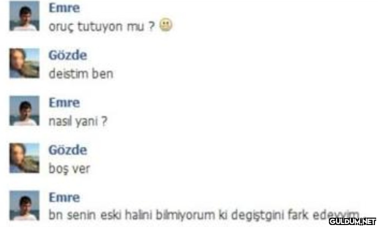 Emre oruç tutuyon mu ?...