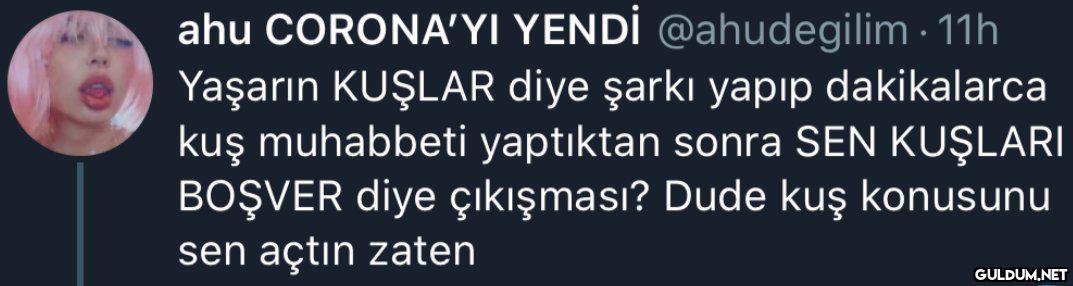 ahu CORONA'YI YENDİ...