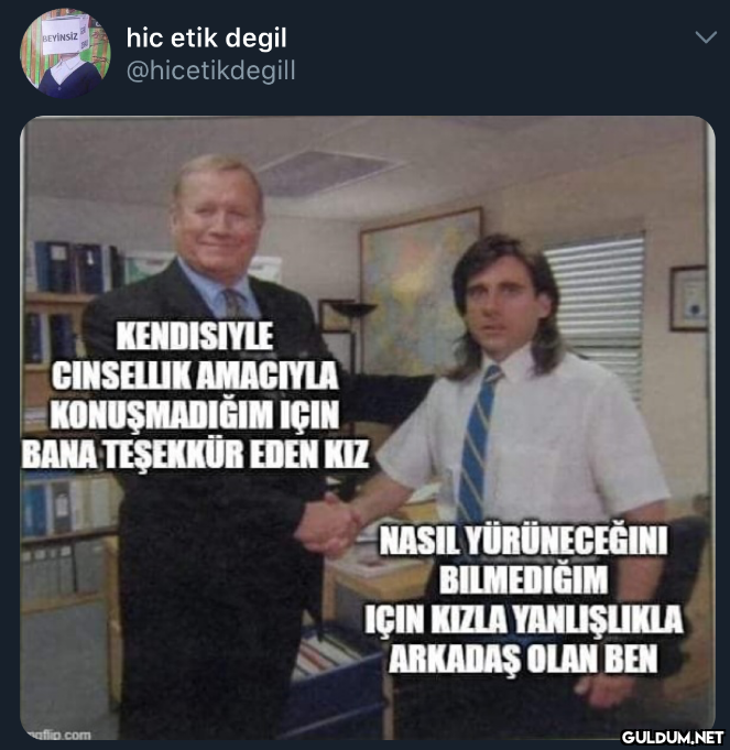 hic etik degil...